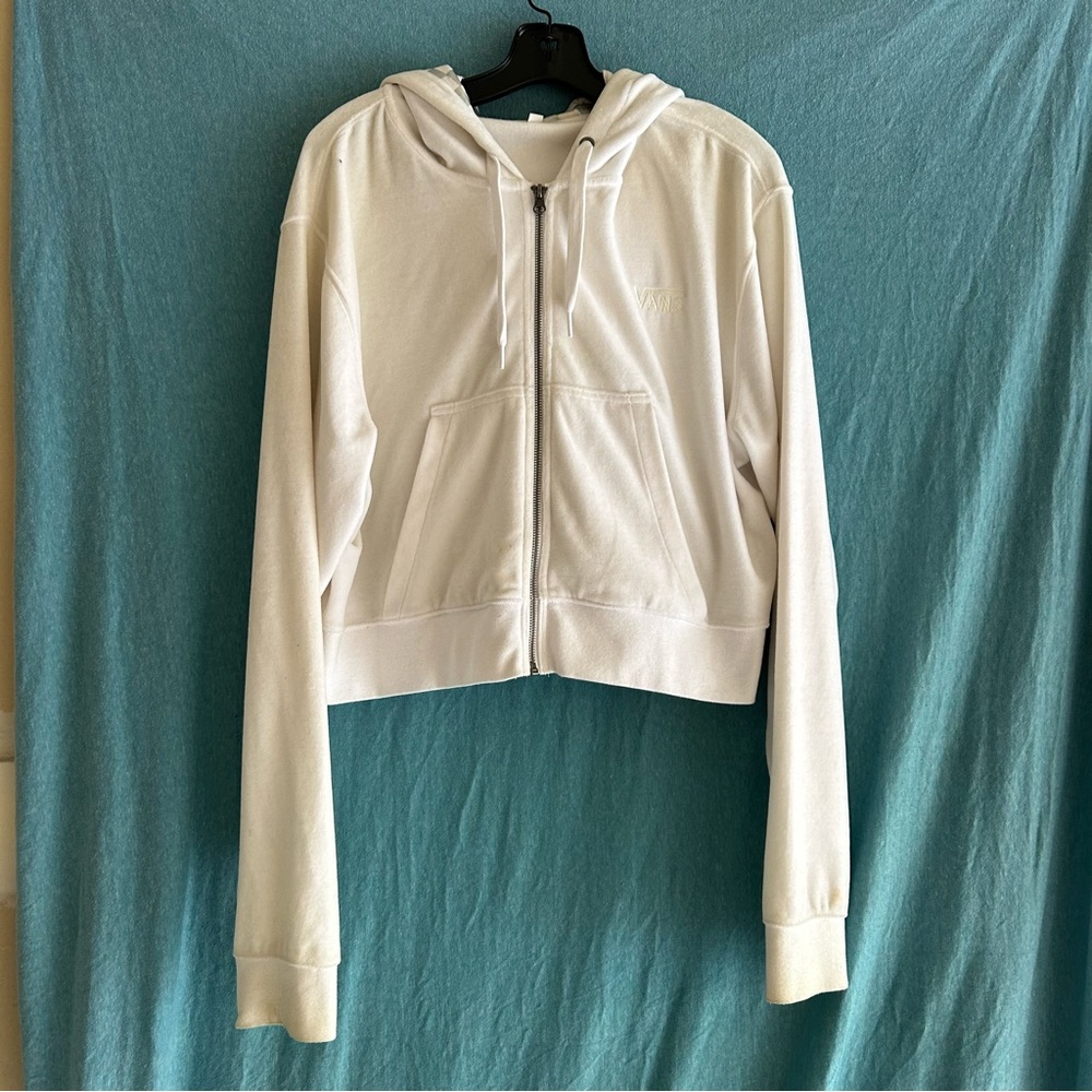 Women's Van’s Cream Zip-Up Hoodie